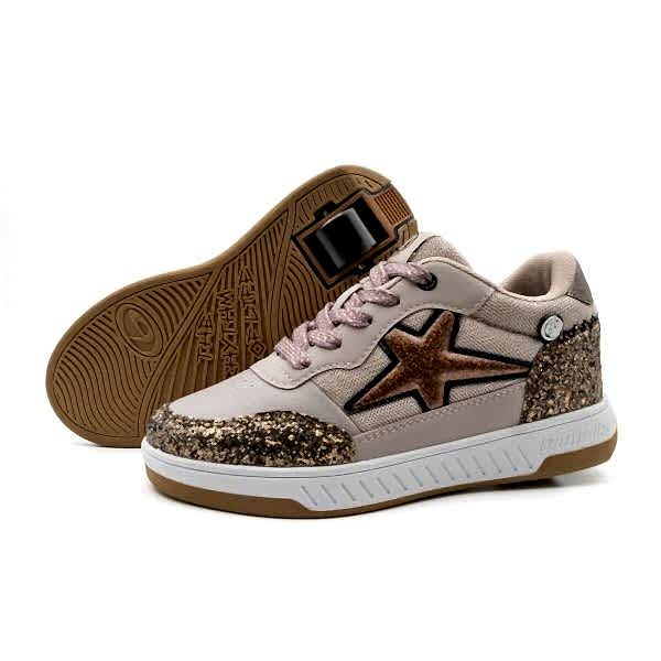 BREEZY ROLLERS 2231410 Tekerlekli Spor Ayakkabı Star bej/bronz