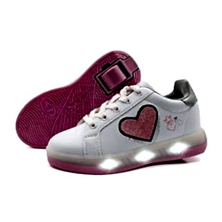 BREEZY ROLLERS 2195670 Tekerlekli Spor Ayakkabı Blast LED Işıklı beyaz/pembe